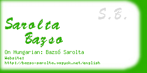 sarolta bazso business card